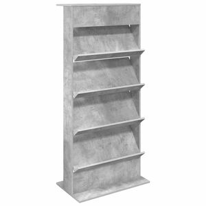 vidaXL Reg&aacute;l na časopisy Betonově &scaron;ed&aacute; 70 x 41 x 156 cm