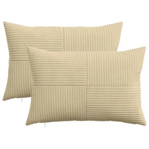 vidaXL Povlak na pol&scaron;t&aacute;ř 2 pcs ALMELO &Scaron;edozelen&aacute; 30 x 50 cm man&scaron;estr