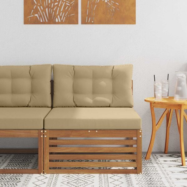 vidaXL Zahradn&iacute; prostředn&iacute; pohovka Masivn&iacute; ak&aacute;tov&eacute; dřevo Př&iacute;rodn&iacute;