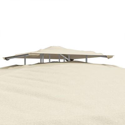 vidaXL Altán s dvojitou střechou krémový 3 x 3 x 2,68 cm textil