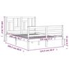 vidaXL R&aacute;m postele s čelem 120 x 200 cm masivn&iacute; dřevo