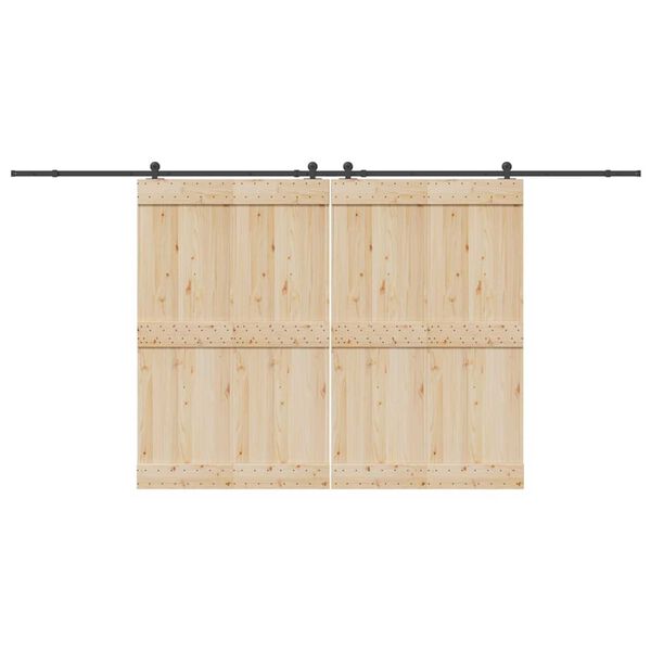 vidaXL Sada př&iacute;slu&scaron;enstv&iacute; pro posuvn&eacute; dveře 427 cm ocelov&aacute; čern&aacute;