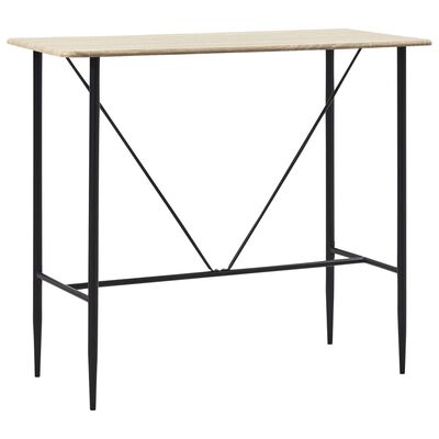vidaXL Barový stůl dub 120 x 60 x 110 cm MDF