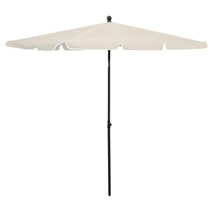 vidaXL Zahradn&iacute; slunečn&iacute;k s tyč&iacute; 210 x 140 cm p&iacute;skov&yacute;