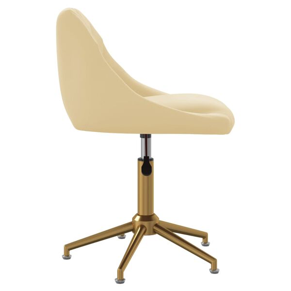 vidaXL Otočn&aacute; j&iacute;deln&iacute; židle kr&eacute;mov&aacute; samet