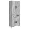 vidaXL Sada skř&iacute;něk 2 pcs &Scaron;ed&yacute; Sonoma 66 x 34,5 x 89,5 cm