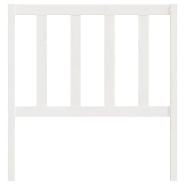 vidaXL Čelo postele bílé 106 x 4 x 100 cm masivní borovice
