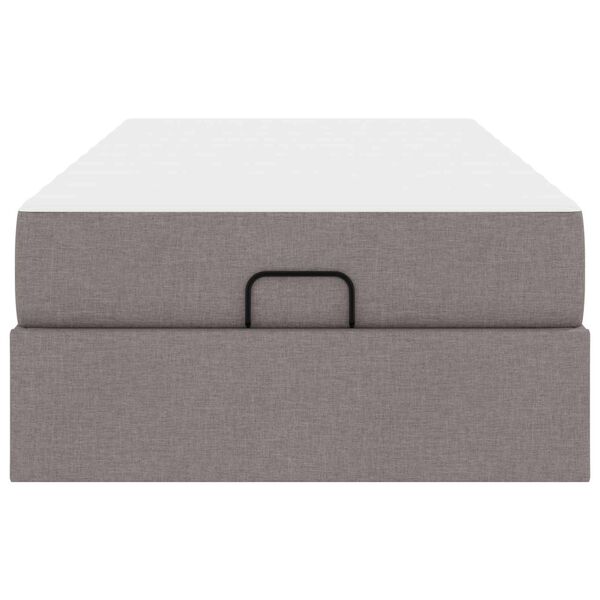 vidaXL Rám postele s matrací Taupe 80 x 200 cm textil