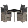 vidaXL 5d&iacute;ln&yacute; zahradn&iacute; bistro set s podu&scaron;kami &scaron;ed&yacute; polyratan