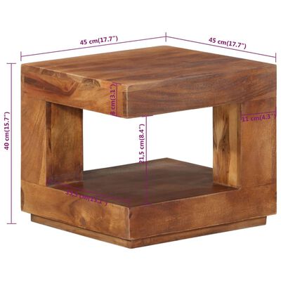 vidaXL Konferenční stolek 45 x 45 x 40 cm masivní akáciové dřevo