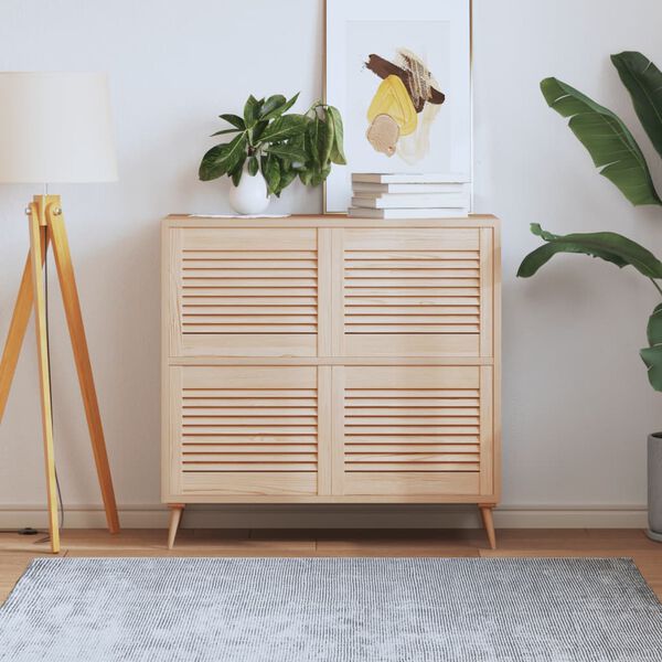 vidaXL Nábytková dvířka lamelový design 4 ks 39,5 x 49,4 cm borovice