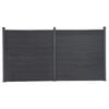 vidaXL Sada plotov&yacute;ch d&iacute;lců &scaron;ed&aacute; 353 x 186 cm WPC