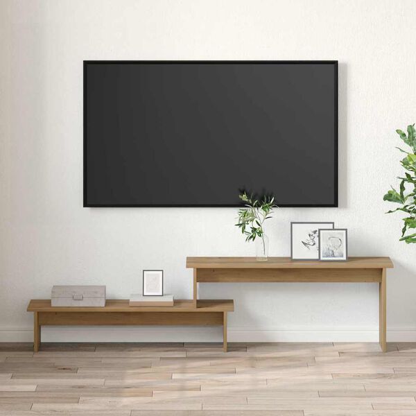 vidaXL Sestava TV skříněk Nástěnný Artisanový dub 180 x 30 x 43 cm