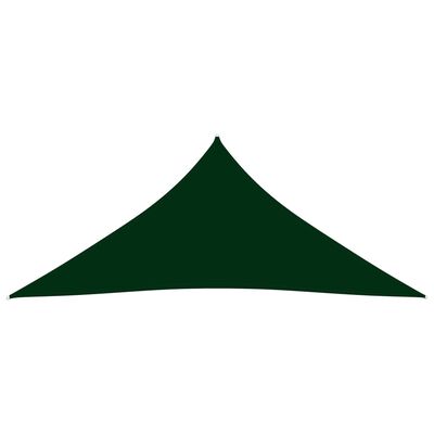 vidaXL Stínící plachta oxford trojúhelníková 4 x 4 x 4 m tmavě zelená