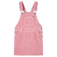 Dětské manšestrové šaty s laclem světle růžové 92