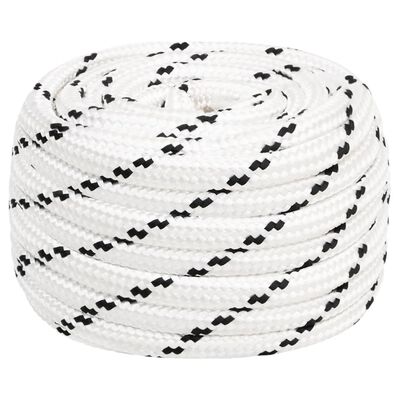 vidaXL Splétané lodní lano bílé 18 mm x 25 m polyester