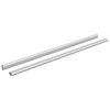 vidaXL Tyč Skř&iacute;ně 2 pcs Stř&iacute;brn&aacute; 764 x 15 x 29 mm Hlin&iacute;kov&aacute; slitina