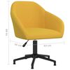 vidaXL Otočn&aacute; j&iacute;deln&iacute; židle žlut&aacute; samet