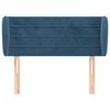vidaXL Čelo postele typu u&scaron;&aacute;k tmavě modr&eacute; 93x23x78/88 cm samet