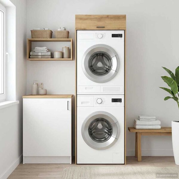 vidaXL Skř&iacute;ň na pračku s &uacute;loži&scaron;těm Artisanov&yacute; dub 67,5 x 68 x 200 cm