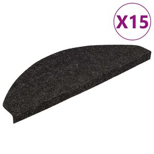 vidaXL Samolepic&iacute; n&aacute;&scaron;lapy na schody 15 ks 56x17x3 cm čern&eacute;