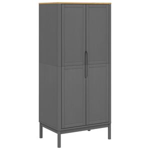 vidaXL &Scaron;atn&iacute; skř&iacute;ň FLORO &scaron;ed&aacute; 77 x 53 x 171 cm masivn&iacute; borovice