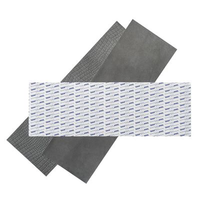 WallArt Kožené nástěnné panely Lyttelton bluish grey 16 ks