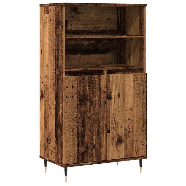 vidaXL Skř&iacute;ň highboard old wood 60 x 36 x 110 cm kompozitn&iacute; dřevo