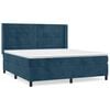 vidaXL Box spring postel s matrac&iacute; tmavě modr&aacute; 160x200 cm samet