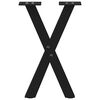 vidaXL Nohy konferenčního stolku ve tvaru X, 2 ks, černé, 38 x (42-43) cm, ocel