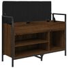 vidaXL Lavice s botníkem hnědý dub 85,5x32x57,5 cm kompozitní dřevo