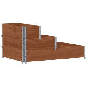 vidaXL 3patrov&yacute; vyv&yacute;&scaron;en&yacute; z&aacute;hon hněd&yacute; 120 x 80 cm masivn&iacute; borov&eacute; dřevo