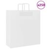 vidaXL Pap&iacute;rov&eacute; ta&scaron;ky 250 ks s uchy b&iacute;l&eacute; 45x17x48 cm
