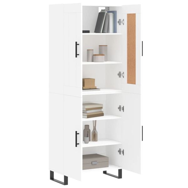 vidaXL Skříň highboard bílá 69,5 x 34 x 180 cm kompozitní dřevo