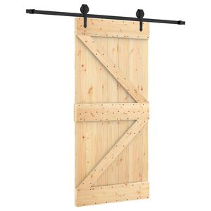 vidaXL Posuvn&eacute; dveře Přirozen&aacute; a čern&aacute; 95 x 210 cm