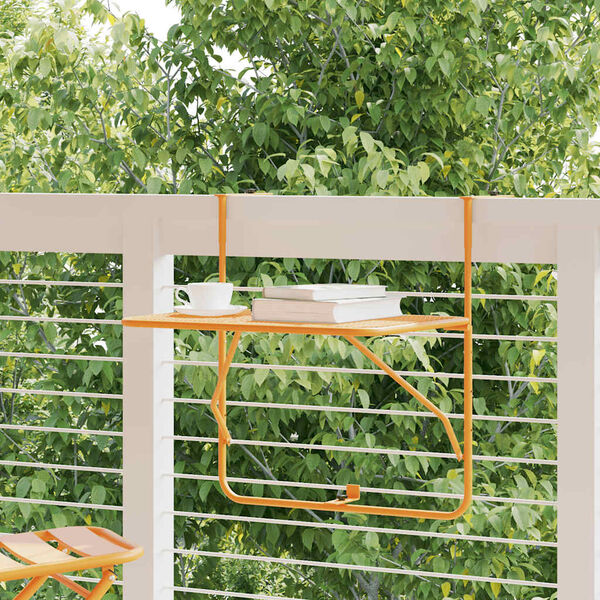 vidaXL Balkonov&yacute; stolek žlut&yacute; 60 x 40 cm ocel