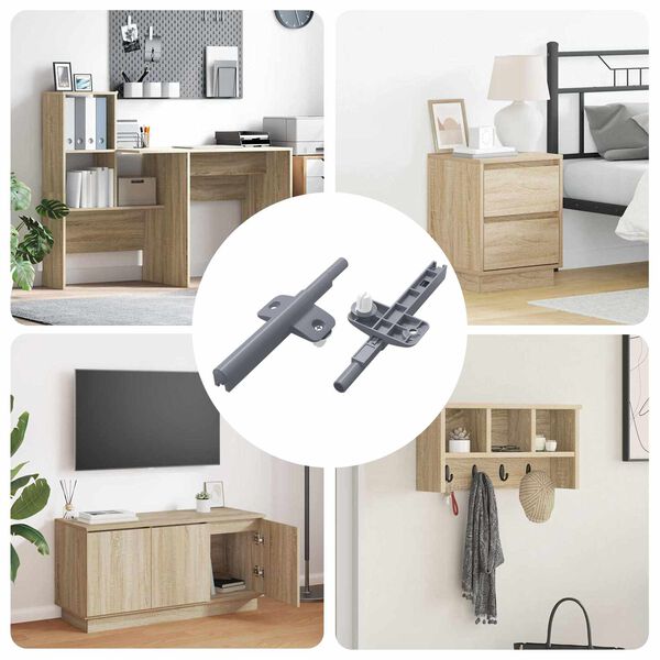 vidaXL Měkk&yacute; zav&iacute;rac&iacute; tlumič 2 pcs &Scaron;ed&aacute; 125 x 47 x 15 mm PP