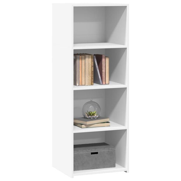 vidaXL Skř&iacute;ň highboard b&iacute;l&aacute; 45 x 41 x 124 cm kompozitn&iacute; dřevo