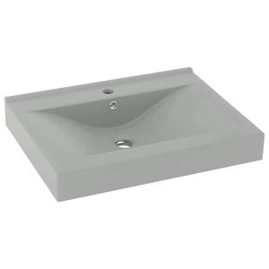 vidaXL Luxusn&iacute; umyvadlo otvor na baterii světle &scaron;ed&eacute; 60x46 cm keramika