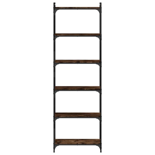 vidaXL Knihovna s 6 policemi kouřov&yacute; dub 60x30x188 cm kompozitn&iacute; dřevo