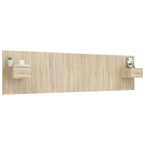vidaXL Čelo postele se skř&iacute;ňkami dub sonoma kompozitn&iacute; dřevo