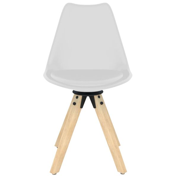 vidaXL Otočn&eacute; j&iacute;deln&iacute; židle 6 ks b&iacute;l&eacute; PP