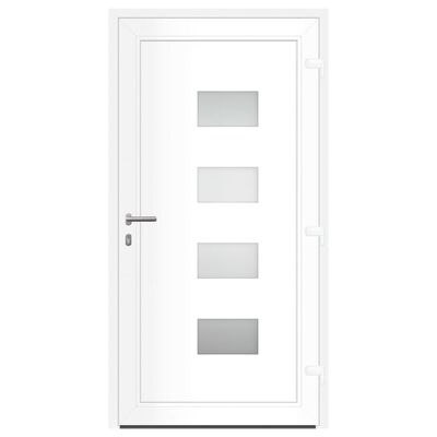 vidaXL Vchodové dveře bílé 100 x 200 cm hliník a PVC