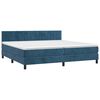 vidaXL Box spring postel s matrac&iacute; tmavě modr&aacute; 200x200 cm samet
