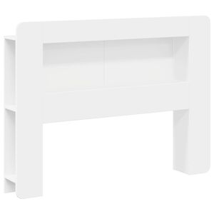 vidaXL Čelo postele se skř&iacute;ňkou s &uacute;loži&scaron;těm B&iacute;l&aacute; Dřevěn&yacute; materi&aacute;l