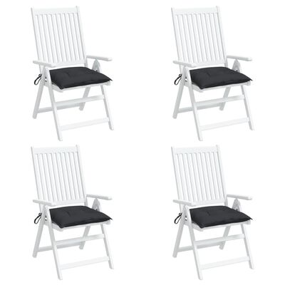 vidaXL Podušky na židli 4 ks černé 50 x 50 x 7 cm oxfordská látka