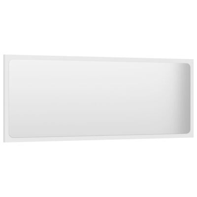 vidaXL Koupelnové zrcadlo bílé 100 x 1,5 x 37 cm dřevotříska