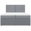 vidaXL Box spring postel s matrac&iacute; světle &scaron;ed&aacute; 200 x 200 cm textil
