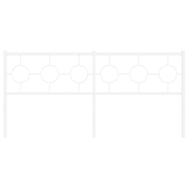 vidaXL Kovové čelo postele bílé 180 cm