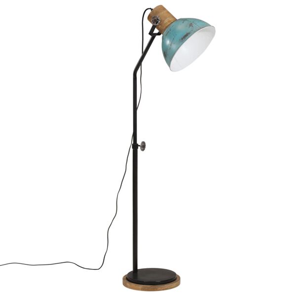 vidaXL Stojac&iacute; lampa 25 W modr&aacute; patina 30 x 30 x 100&ndash;150 cm E27